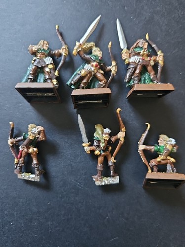 Warhammer Fantasy Wood Elf Scouts & Archers OOP The Old World Metal 90s - Picture 9 of 10