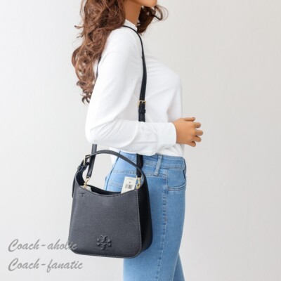 144690★Tory Burch★Thea Small Bucket Bag New Tory Burch THEA Black Leather Small Bucket Bag Crossbody