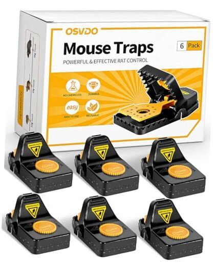 Rat Trap, Large Chipmunk Traps, Mouse Traps for Indoor & Outdoor, Large 6-Pack