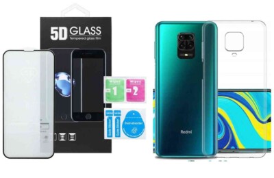 Für Xiaomi Redmi Note 9 Pro Max - Hülle Etui Case Tasche + 5D Displayschutzglas