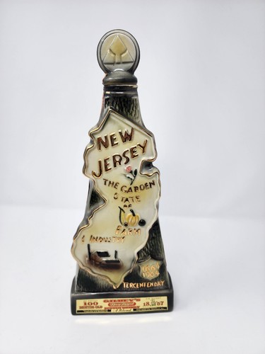1960s Vintage Gilbey's Regal China Decanter, 1964 New Jersey Tercentenary