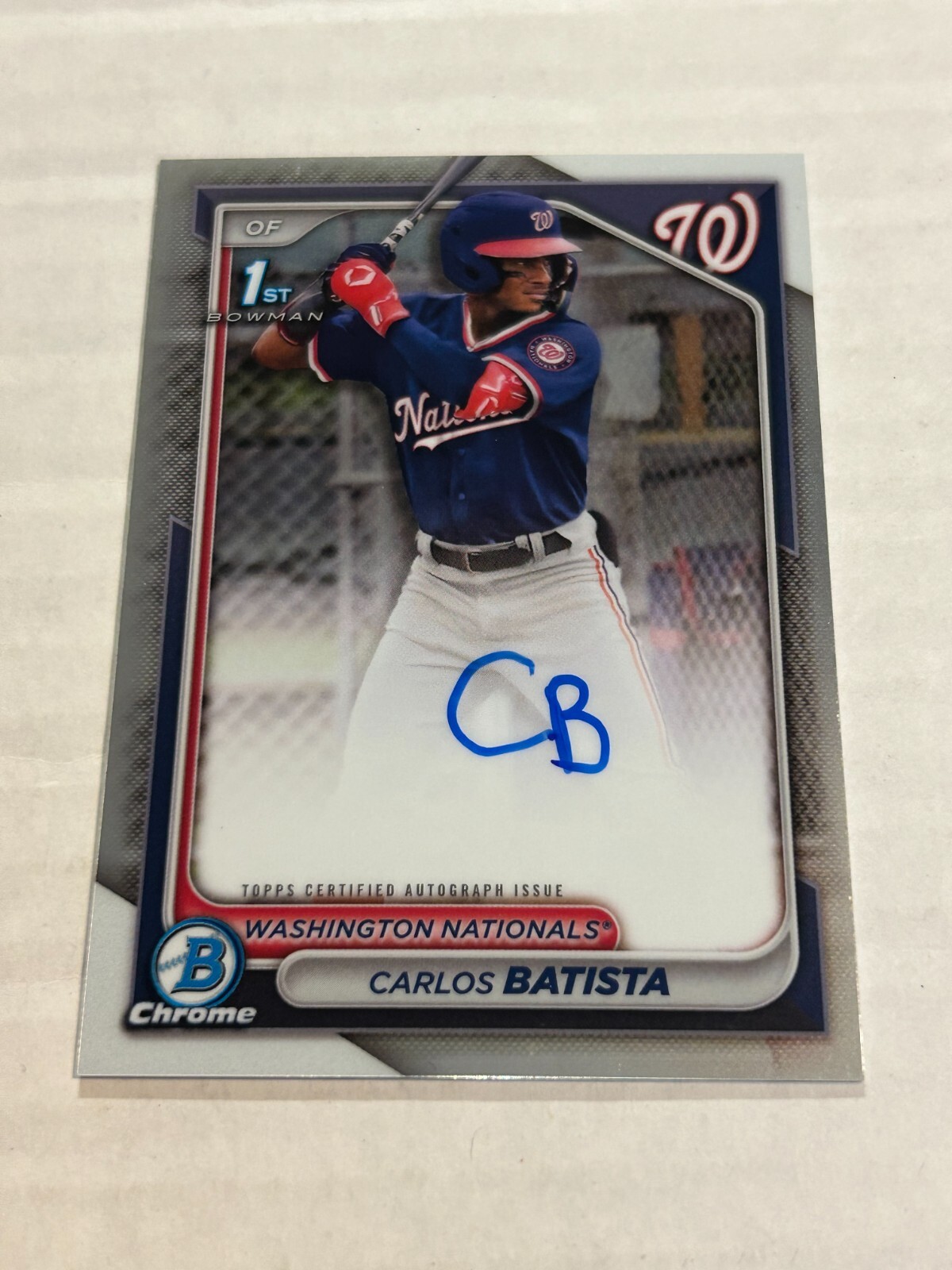 2024 BOWMAN CHROME CARLOS BATISTA ON CARD AUTO 1ST NATIONALS