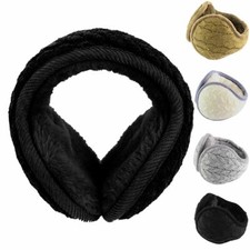Women Men Ear Muffs Winter Ear Warmer Knitted Fur Earwarmer Behind the Head Band