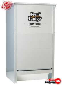 galvanized dog feeder