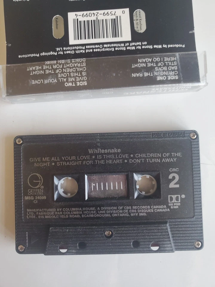 Whitesnake Self Titled Cassette Tape The David Geffen Company - Image 4 of 4