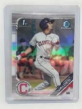 Yordys Valdes 2019 Bowman Draft Chrome Refractor - #BDC-14 - Cleveland Guardians