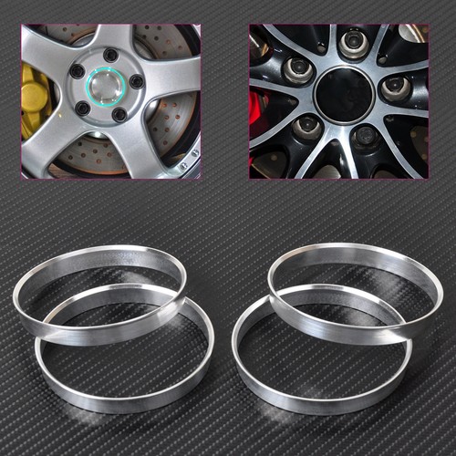 4pcs Aluminum Hub Rings 72.6mm Hub to 74.1mm Wheel Bore ID 72.56