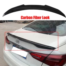 Trunk Lip Spoiler Wing Fits For 2014-2023 Infiniti Q50 Q50S Carbon Fiber Style