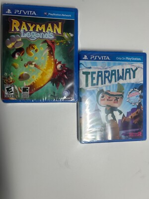 Tearaway+Rayman Legends Playstation PS Vita Games Lot New SEALED
