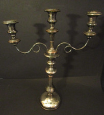 Versilberter Kerzenleuchter Girandole Jugendstil