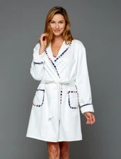 Julianna Rae Cotton Spa Robe, NWT, Manufacturer's Defect, 25032AIRES/M