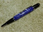 Le Roi Ballpoint Twist Pen / Blue Body with Silver Highlights & Black & Chrome T — photo 3