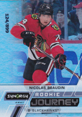20/21 SYNERGY..NICOLAS BEAUDIN..ROOKIE JOURNEY../ 899..CARD # RJ-NB..BLACKHAWKS