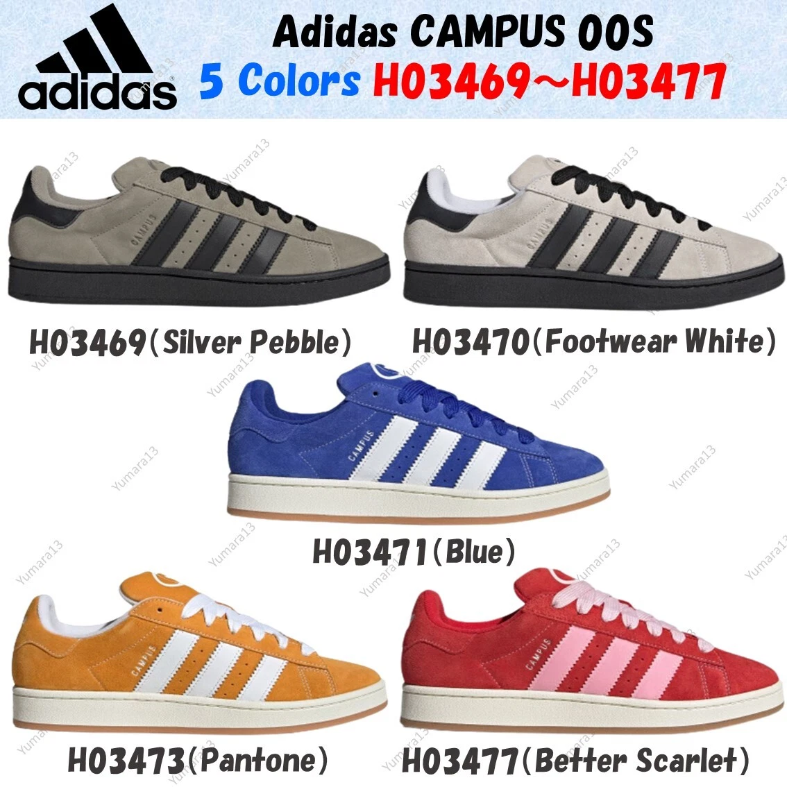 Adidas Campus 00u0026#039;s Originals H03469-H03477 5Colors Size US 4-14 Brand  New | eBay