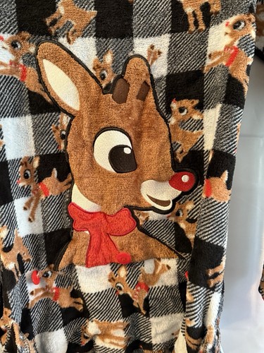 Rudolph The Red Nose Reindeer 1 Piece Adult S 4-6 Christmas Pajamas Drop Drawer - Picture 10 of 10