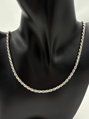STERLING SILBER 925 ITALIEN 20'' SEIL KETTE HALSKETTE 3 mm breit 17,3 g