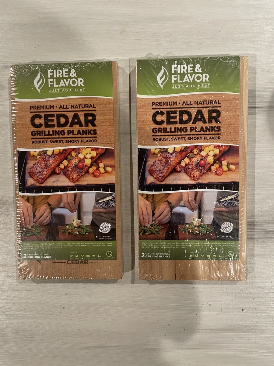 Fire Flavor 2-Pack Fire and Flavor Cedar Wood Grilling Planks (bundle Of  2)!!