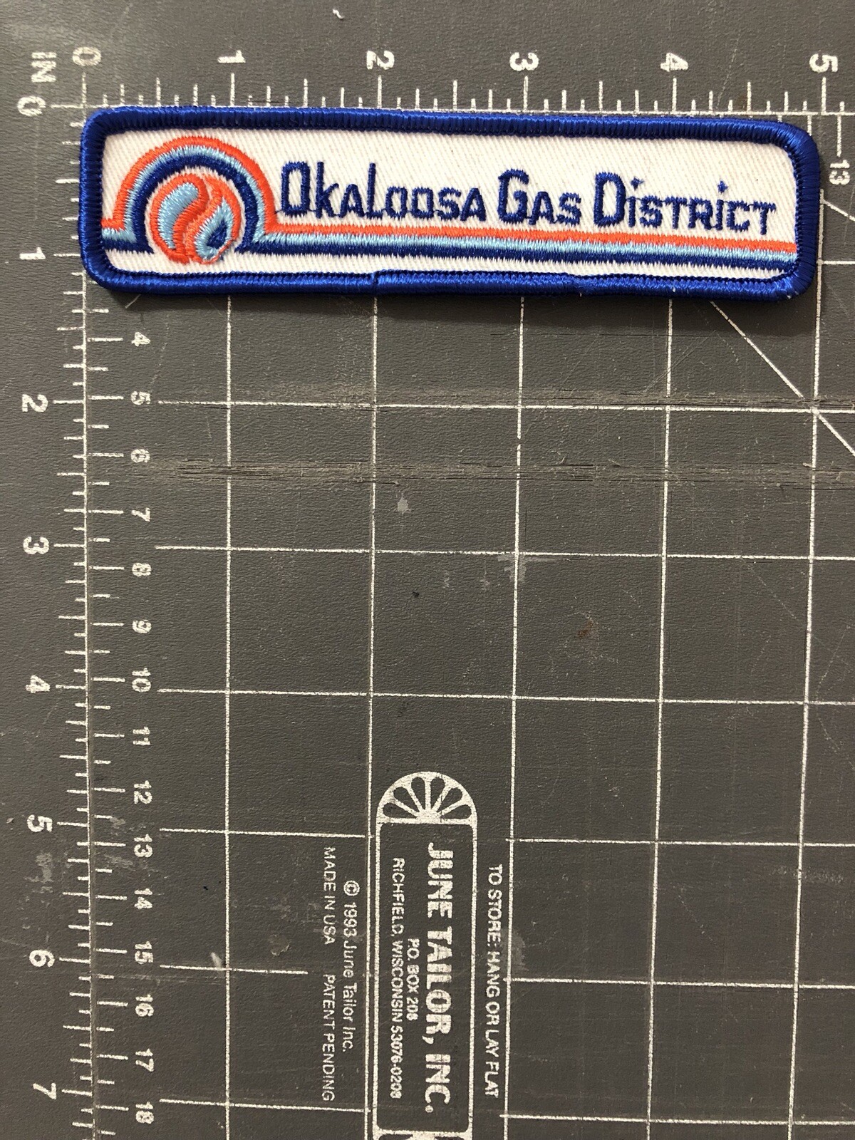 Vintage Okaloosa Gas District Logo Patch OGD Island County Florida FL ...