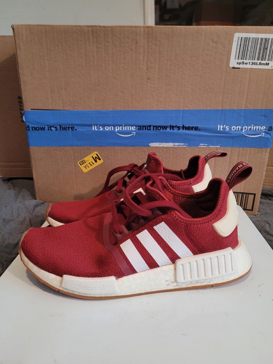 Adidas Men's La Marque Aux 3 Bandes Athletic Running Shoe Red/White Size 8  | eBay
