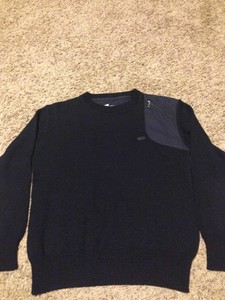 Vtg 80 S Lube Made In Italy Sweater Shoulder Zip Rare Italian Navy Blue Ebay