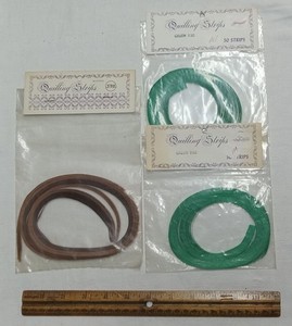 Vintage Quilling Paper - 3 Packs 1/8" 50 Strips Each - 1 Browns, 2 Green