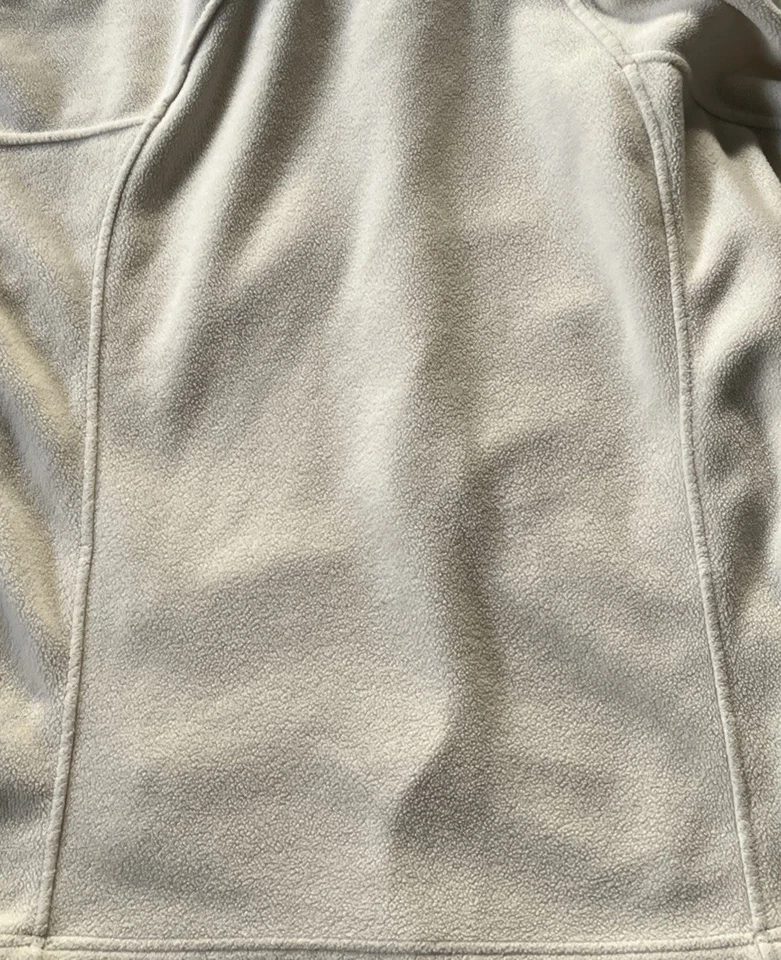 Jaqueta de lã diamante preto tamanho grande marfim branco bolsos zíper completo 100% poliéster - Imagem 3 de 4