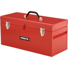 Proto J9975r Steel Tool Box W Removable Tray 20in Red Double Latch