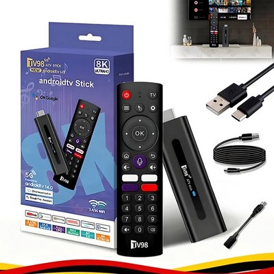 Android 14 TV Box TV98 ATV Smart 8K 5g WIFI  Bluetooth 5.0 Set Top Box DE