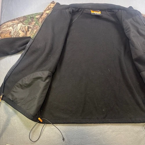Habit Mens Fleece Jacket XL Realtree Camo hunting Full Zip FJ1229 Anthracite image 6