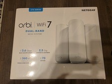 NETGEAR Orbi RBE373 WiFi 7 Mesh System 3 Pack BE3600 5Gbps NEW + FREE DELIVERY