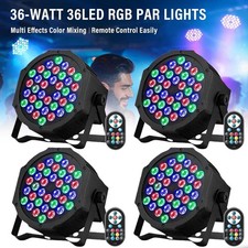 LED Stage Lights 36W RGB DJ Par Lights with Sound Activated DMX Control Lighting