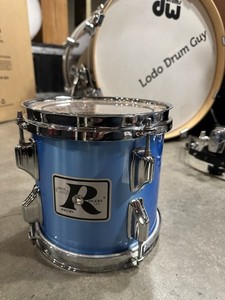 8" Rogers Big R Rack Tom Drum BLUE vintage 8x8 NICEY NICE #VB3