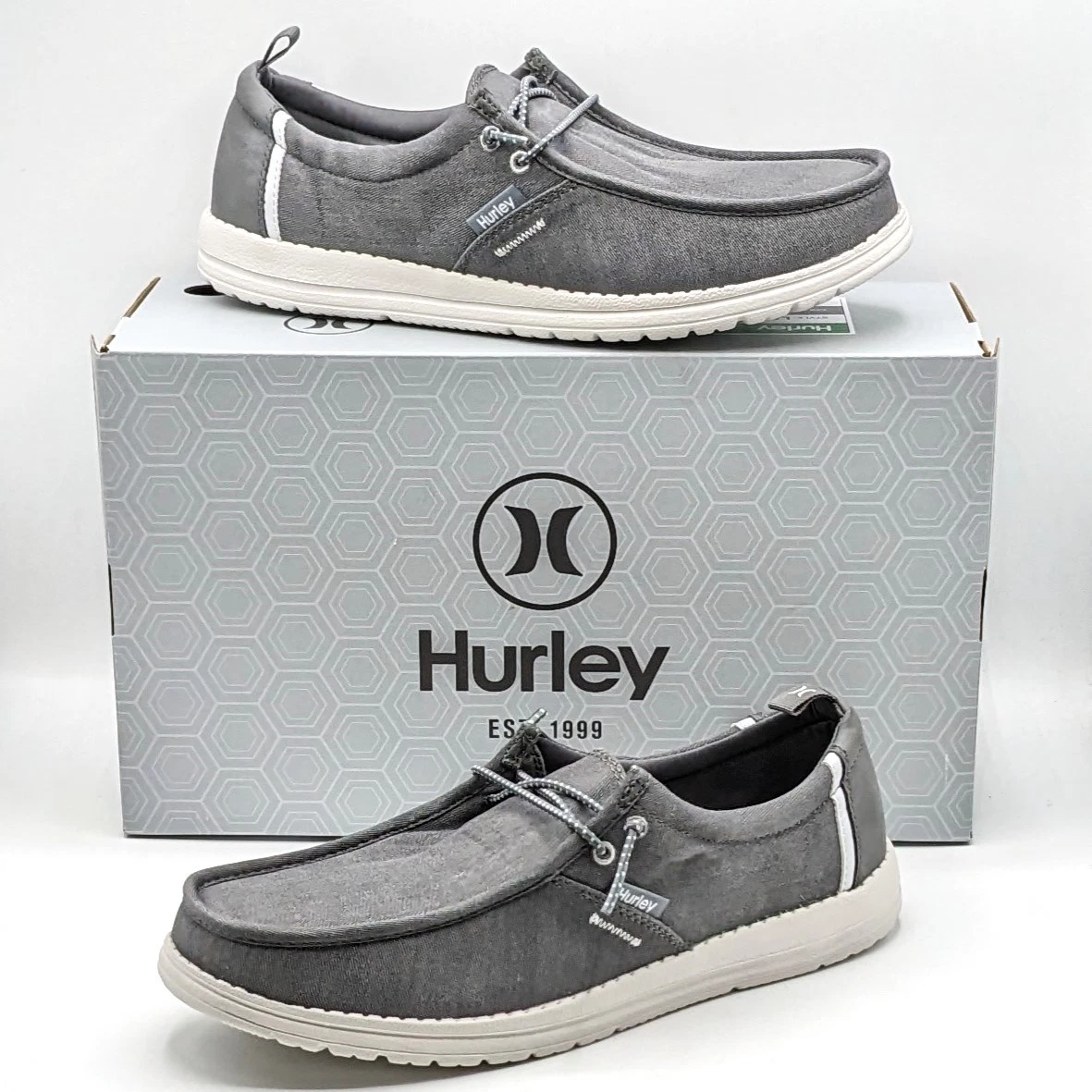Hurley Laguna Men’s Casual Ultra-Lightweight Breathable Canvas Shoe [Gray] NEW
Opens in a new window