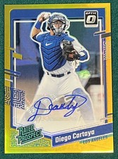 2023 Donruss Optic DIEGO CARTAYA Gold Prizm Rated Prospect Auto /10 CLEAN!!!!!