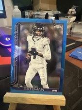 2025 Topps Chrome #21 Rashod Bateman Blue Refractor /150 Ravens