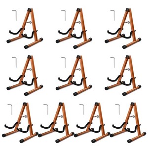 Yescom Wood Folding Guitar Stand A-Frame Instrument Display w/ Foam Arms 10 Pack