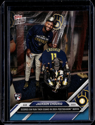 Jackson Chourio - 2024 MLB Topps Now #721 Blue 47/49 Parallel Milwaukee Brewers
