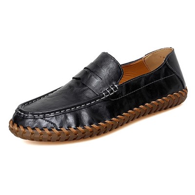 Men's Loafers Driving Shoes Leather Low-top Slip on Handmade Casual Shoes