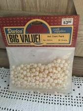 Darice Jewelry Designer Round Beads White  Cream Pearls Various Sizes 04314 NI