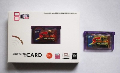 SuperCard SD mini miniSD Adaptor Real Time Save for GBA/DS/DS Lite Purple