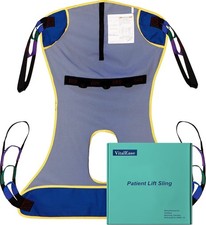 Full Body Patient Lift Sling Mesh Commode Opening Universal Transfer Aid