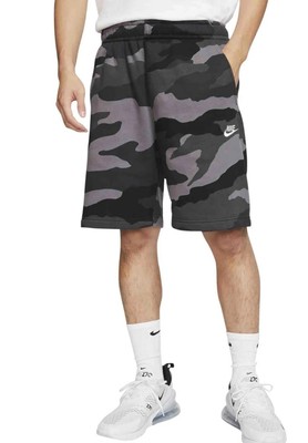 men's club fleece camo shorts