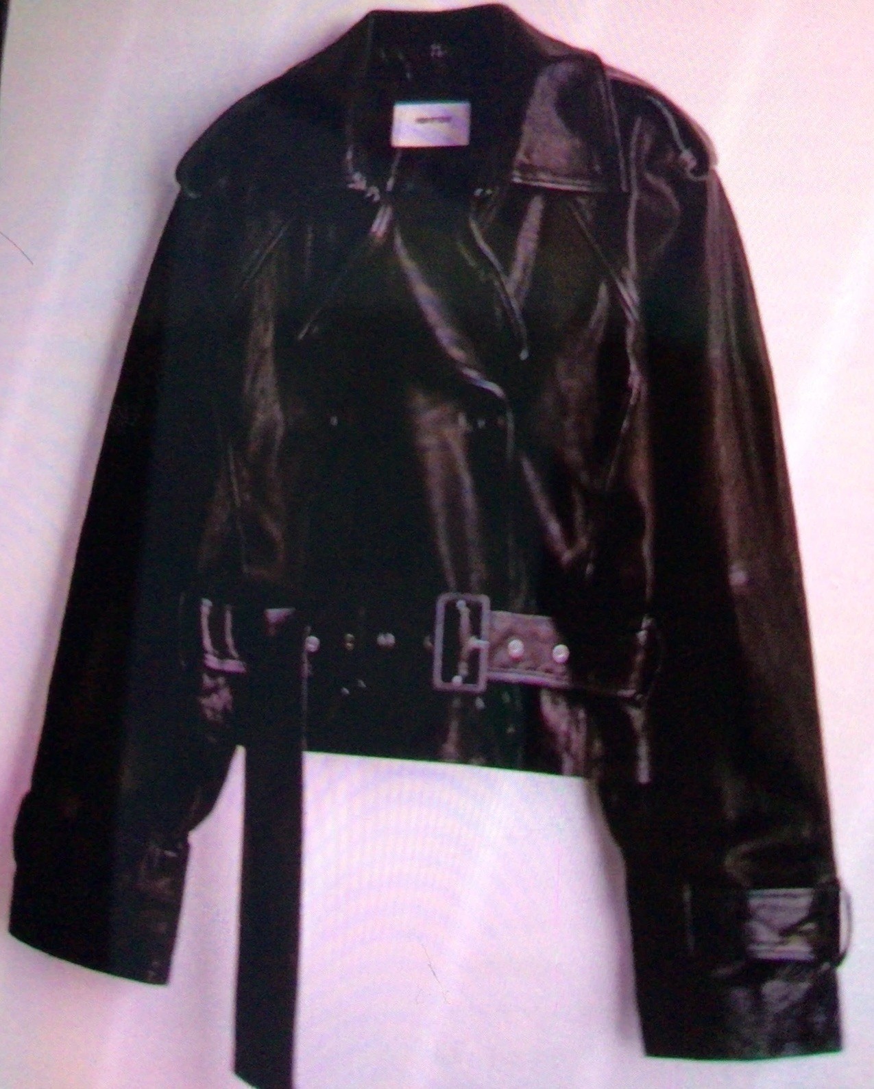 H&M Studio sz L large Black genuine Leather short biker Jacket BNWT RRP £380 thumbnail 6
