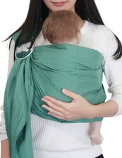 Ring Sling Baby Carrier, Soft Linen Cotton Baby Sling Carrier Newborn to , Ba...