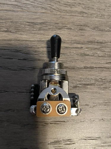EMG B289 Solderless Toggle Switch 3 Position Lever - Black Knob - 4921