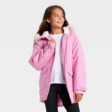 Kids' Hooded Parka Jacket - All In Motion Pink M