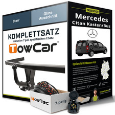 Für MERCEDES Citan Kasten/Bus W415 Anhängerkupplung starr +eSatz 7pol 12- AHK Für MERCEDES Citan Kasten/Bus W415 Anhängerkupplung starr +eSatz 7pol 12- AHK