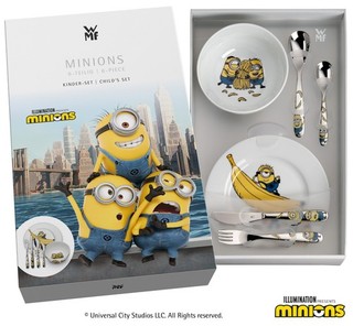 19139541 WMF Juego de vajilla para niños Minions (5 piezas) 1 persona acero inoxidable Cromargan®