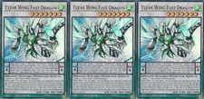 3x Clear Wing Fast Dragon | DUDE-EN011 | UR | 1ª Edición | Casi Nuevo | YuGiOh