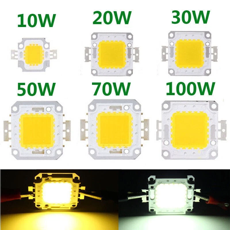 LED Chip Light SMD Bulb COB 100W 50W 70W 30W 20W 10W Floodlight Lam - Image 3 of 4